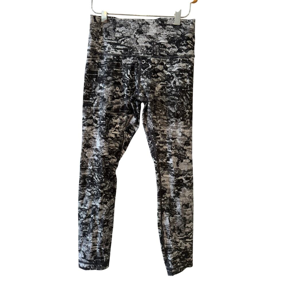 Lululemon Tights Leggings Masked Lace Starlight Black 8